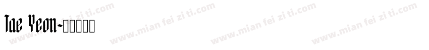 Tae Yeon字体转换